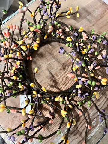 Spring Berry Candle Ring/Wreath