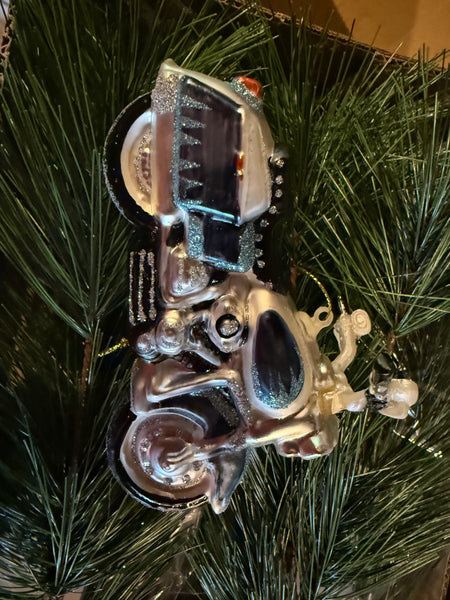 MOTORCYCLE GLASS ORNAMENT