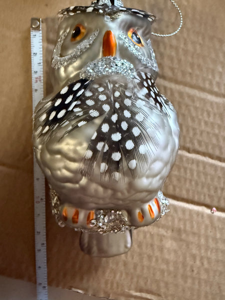 Owl Glass Ornament