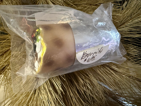 Burrito Glass Ornament