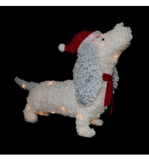 LED Outdoor Dog w/ Santa Hat