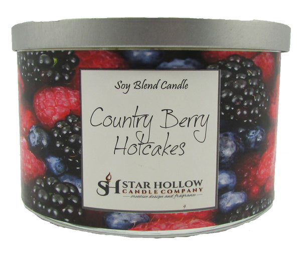 Large Silver Lid Jar Country Berry Hotcakes