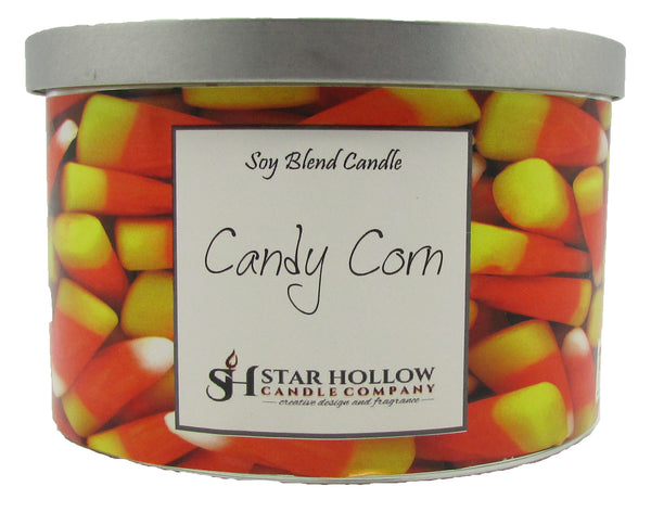 Large Silver Lid Jar Candy Corn