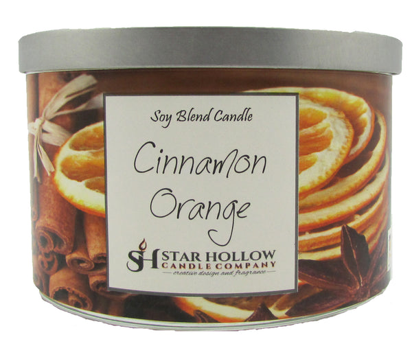 Large Silver Lid Jar Cinnamon Orange