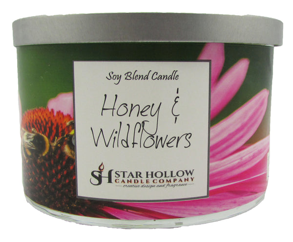 Large Silver Lid Jar Honey & Wildflowers