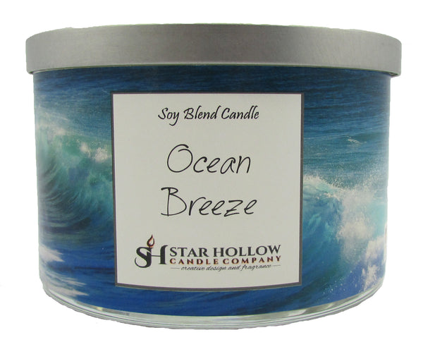 Large Silver Lid Jar Ocean Breeze