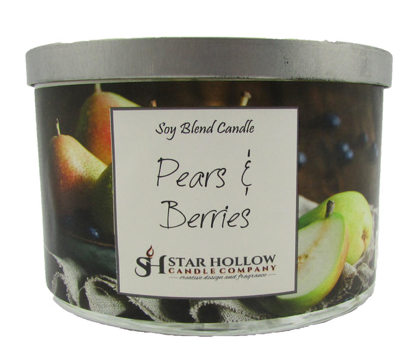 Large Silver Lid Jar Pears & Berries