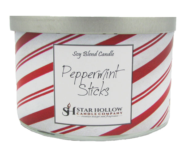 Large Silver Lid Jar Peppermint Sticks