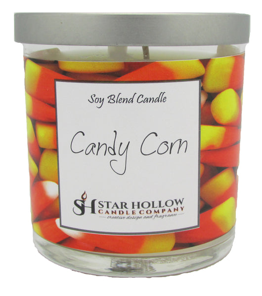 Small Silver Lid Jar Candy Corn