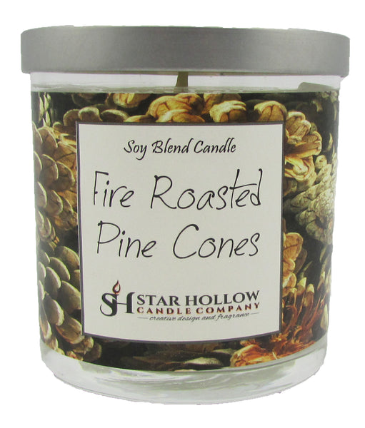 Small Silver Lid Jar Fire Roasted Pinecones