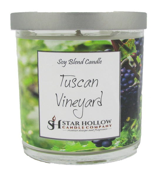Small Silver Lid Jar Tuscan Vineyard