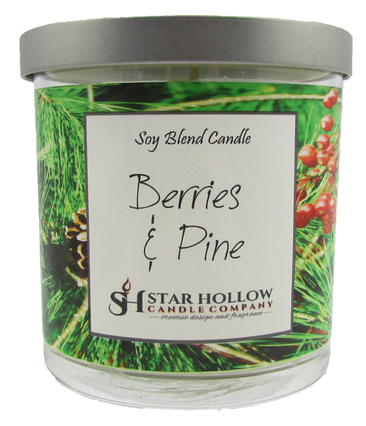 Small Silver Lid Jar Berries & Pine