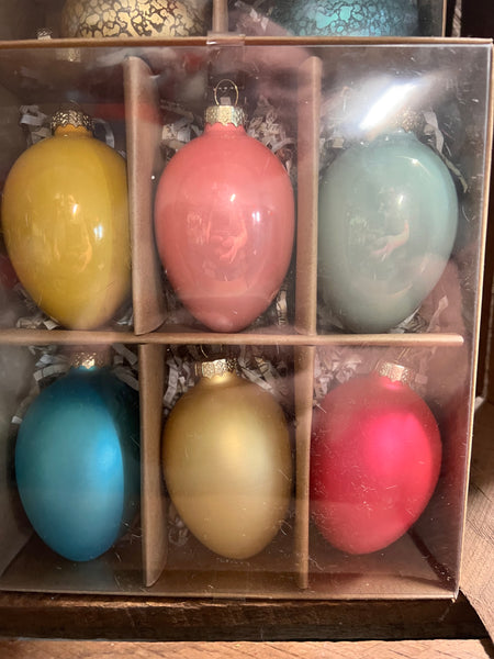 Vintage inspired egg ornaments.