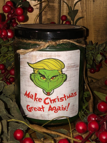Trump Grinch Soy Jar Candle