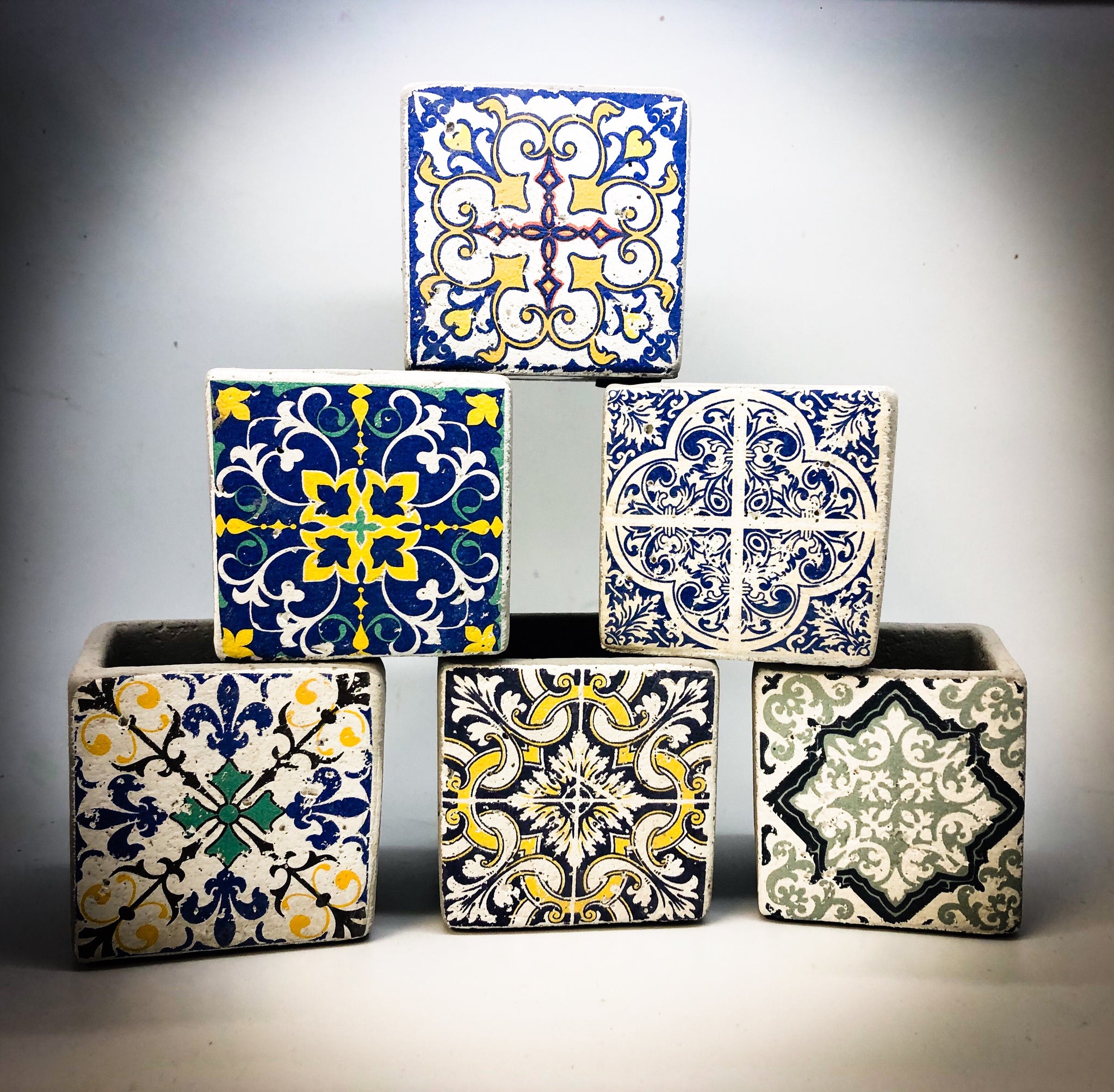 Cement Boho Style Flower Pots