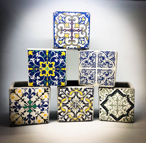 Cement Boho Style Flower Pots