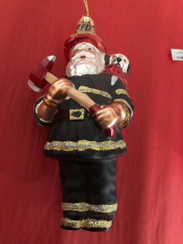 Fireman Santa Ornaments